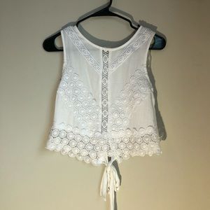 Belle du Jour White Tie Tank